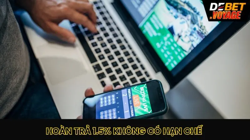 Khuyến Mãi Debet - Món Quà Giá Trị Cho Từng Người Chơi 3 HOÀN TRẢ 1.5% KHÔNG CÓ HẠN CHẾ